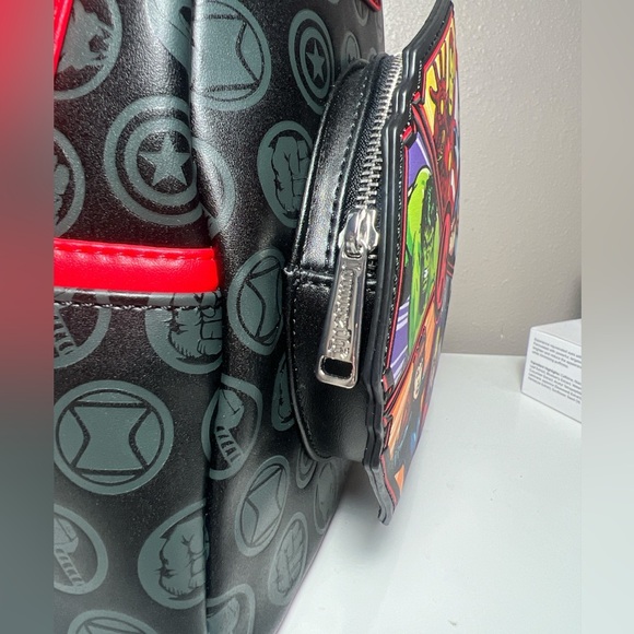 Loungefly Marvel Avengers 60th Anniversary Glow in The Dark Mini-Backpack NWT. - Picture 10 of 12